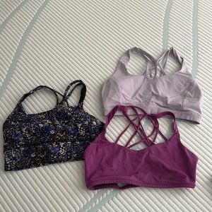THREE Lululemon Sport Bras